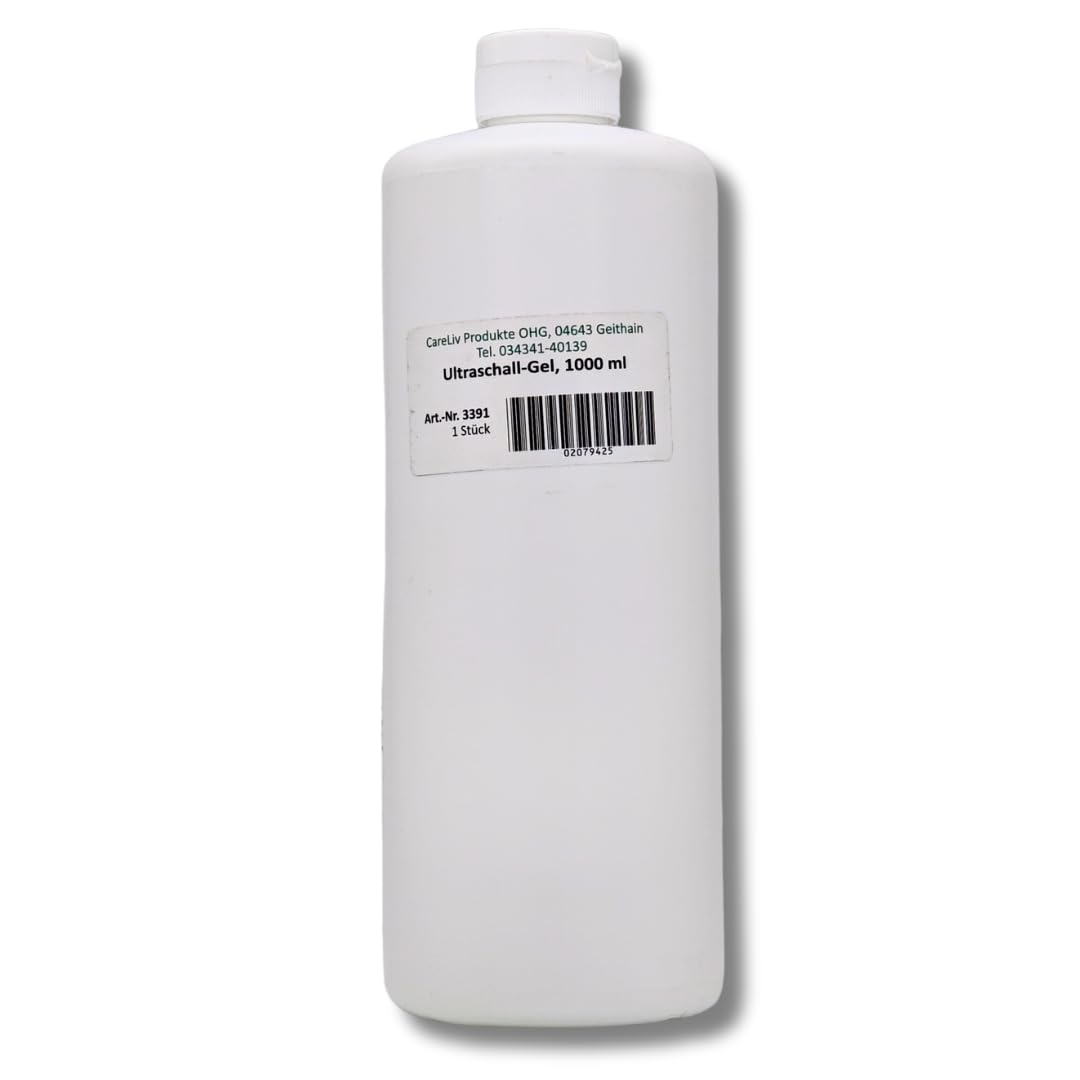 Ultraschallgel, 2x 1000 ml Gel I Gel für Ultraschall-Anwendungen I Kontaktmittel zur äußerlichen Anwendung I Sonographie Gel, Leitgel, Kontaktgel, Übertragungsgel I Spar-Set mit Pharma Perle giveaway