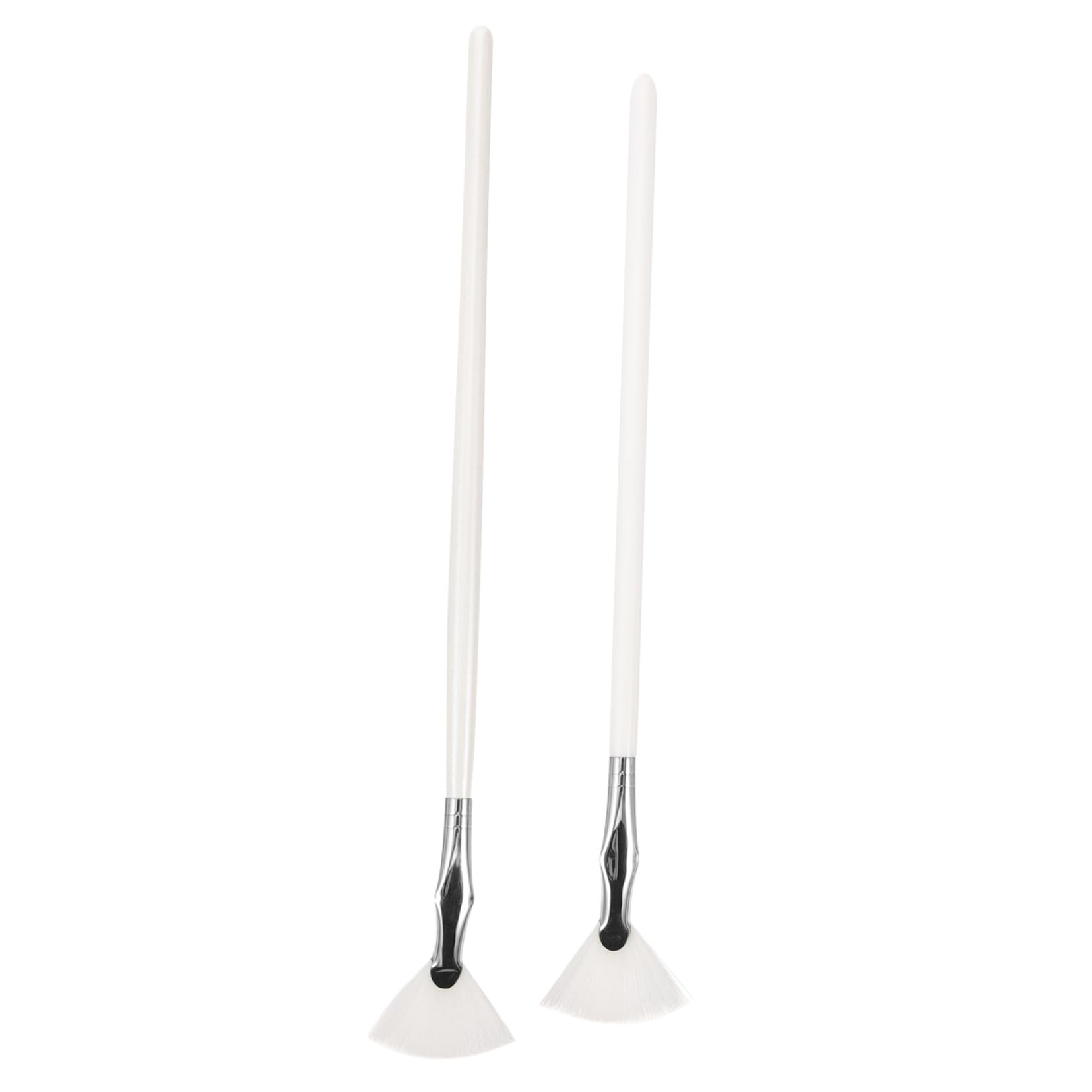 LIFKOME Precision Eyebrow and Lash Mascara Brush Set 2pcs Curved Fan Portable Makeup Tools