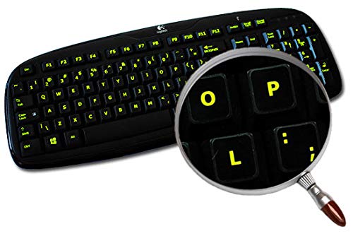 Pegatinas fluorescentes de teclado inglés US miniatura 5