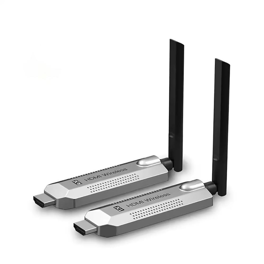 ETZIN 100M Wireless HDMI Video Audio Transmitter Receiver Extender Display Adapter Dongle for TV Box Wireless HDMI Transmitter and Receiver, 350FT Long Range 2.4G/5G 1080P ABS EPL-1451WA