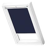 VELUX Original Roof Window Blackout Blind for MK08, Dark Blue, with White Guide Rail