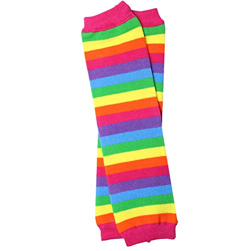 Christmas and Halloween baby & toddler Leg Warmers for Girls & Boys in various styles (Newborn (up to 12 pounds), Bright Rainbow)