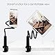 CLM-Tech Schwanenhals Tablet Halterung kompatibel mit ipad, Handy, Galaxy Tabs, Kindle Fire HD, 4-11 Zoll Tablet PC’s und Smartphones, Flexibler Verstellbarer Arm im Bett, 78 cm lang, schwarz