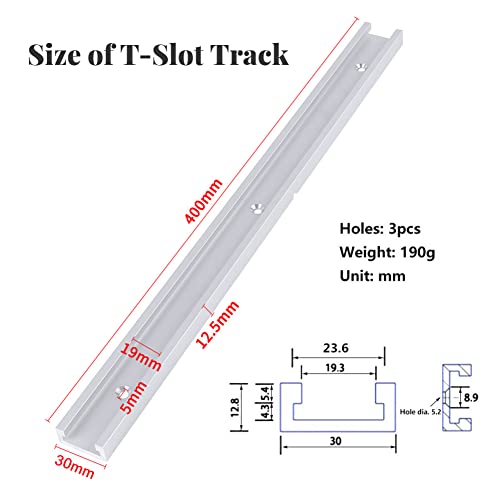 T-Schienenrampe, 2pcs Ganzes Klemmen-Set (T-Schraube + M8-kunststoffgriff) 2pcs T-Nuten - Image 4