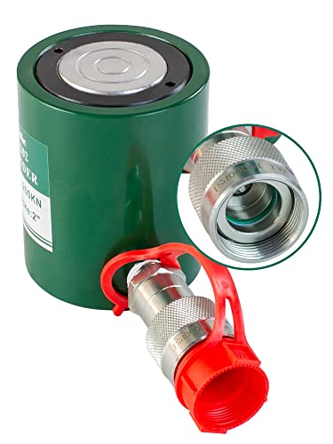 Image of 10 Ton Hydraulic Cylinder Ram Single Acting 2 inch Inch Stroke 10T Hydraulic Cylinder Jack Lifting Jack Ram Portable Single Acting Lifting Cylinders with 50mm Stroke (10T 2 inch Stroke)