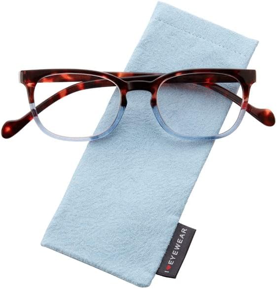 Sidecar reading Glasses, Stylish, Unisex, Prescription Quality Readers, Anti-Reflective coating, Spring hinges, Comfortable Square reader, Blue - Image 2