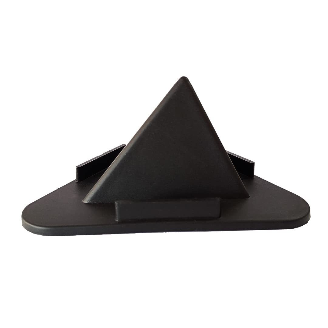 Pyramid Mobile Stand - Pack of 01 - Portable Mobile Stand, Three-Sided Pyramid Shape Mobile Stand for Desk - Black Color-image-37