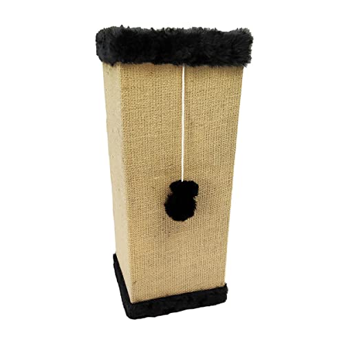 Arranhador para Gatos para Sofá Preto Madeira Sofá Canto Cama Brinquedo Base Interna Parede Protetor