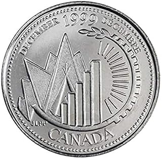 1999 Canadian 25-Cent December: This is Canada Millennium Quarter Coin UNC
