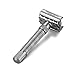 VIKINGS BLADE Adjustable Double Edge Safety Razor + Luxury Case. Smooth, Reusable, Eco-Friendly (The Emperor “Frosted Chrome”)