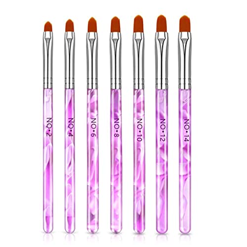 7 Pieces Acrylic Nail Art Brush Nail Painting Brush Pen Set Tools Fit for Nail Beauty Use