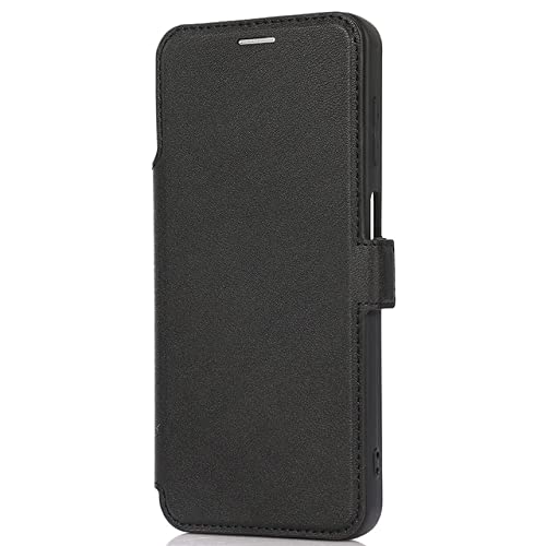 Étui à rabat iPhone 14 Plus cuir noir housse protection objectif anti-choc
