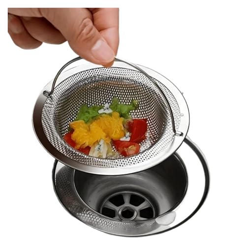 ホームペン ステンレス製バスタブヘアキャッチャーストッパー、ハンドル付きシャワー排水口フィルター、金属製シンクストレーナー、キッチン用床排水口