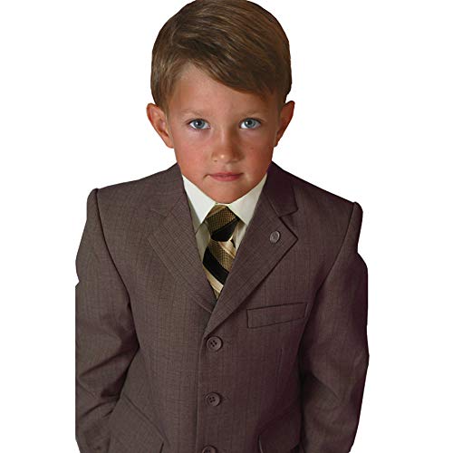 Johnnie Lene Big Boy's Formal Dress Suit Jl5016 (8, Brown) #TOP2