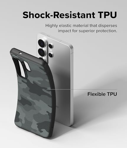Image of Ringke Onyx for Samsung Galaxy S26 Ultra Case Back Cover [Anti-Fingerprint Texture] Slim-Fit Lightweight Shockproof Protective with Non-Slip Side Grip - Camo Black