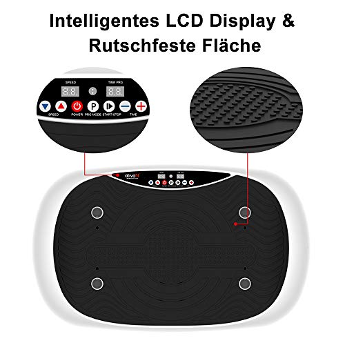 ATIVAFIT 3D Vibrationsplatten Trainingsgerät Ganzkörper Workout Vibrations Fitnessplattform mit Trainingsbändern Heimtrainingsgerät für Gewichtsverlust und Straffung – Bild 5