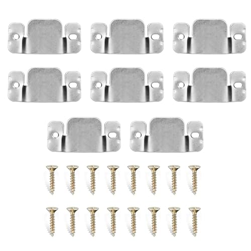Bavooty 8 conectores para muebles de sofá con tornillos, hierro galvanizado (96 x 46 mm)