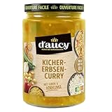 d'aucy Kichererbsen-Curry: Cremiges Fertiggericht mit Gemüse – 380g