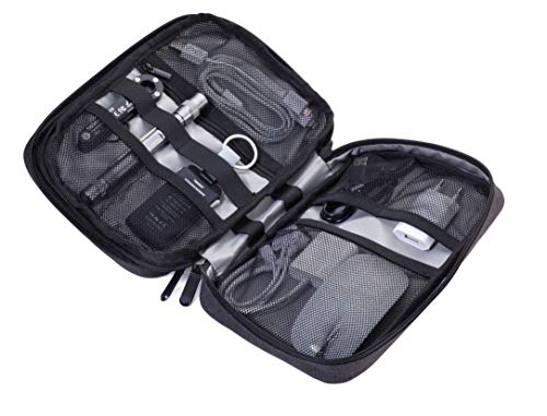Sac de rangement TROIKA CONNECTED CBO30/DG avec 2 compartiments zippés pour câbles - 4