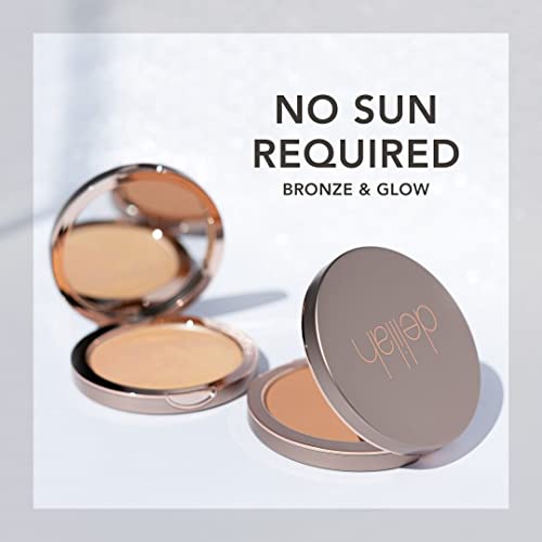 Delilah - Sunset - Matte Bronzer Compact - Light Medium - Easily Blendable - Silky Texture, Lightweight, Long-Lasting, Natural Hydration - Sun Kissed Glow - Paraben Free - Cruelty-Free - 0.39 Oz #TOP4