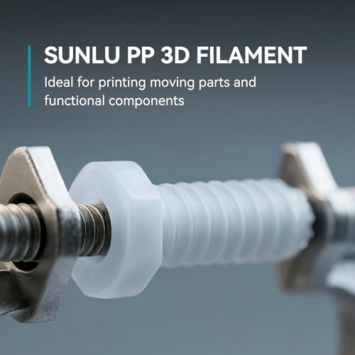 Image of SUNLU PP Filament, 1.75mm Polypropylene 3D Printer Filament, Natural White | Ultra Tough and Lightweight, PP+ /-0.03mm, 800g /Spool