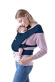 Ergobaby Embrace Babytrage für Neugeborene ab Geburt Extra Weich, 2-Positionen Bauchtrage Baby-Tragetasche Ergonomisch, Midnight Blue
