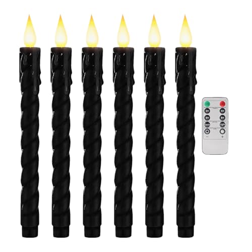 Velas cónicas sin llama parpadeantes con temporizador para interiores y banquetes