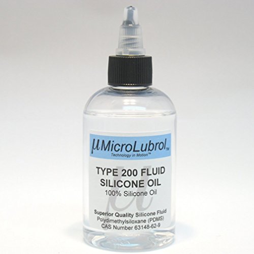 MicroLubrol 200 Fluid Pure Silicone Oil Polydimethylsiloxane (PDMS) 100 centistokes (CST) Viscosity, 4oz Bottle
