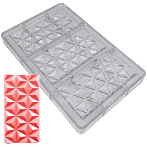 Goldbaking Polycarbonate Pyramidal Bar Chcoolate Mold Large Poly-carbonate Candy Mould Cover