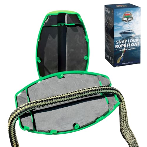 Tahoe Marine Supply Snap Lock Rope Float (Green) | Durable Plastic, 10
