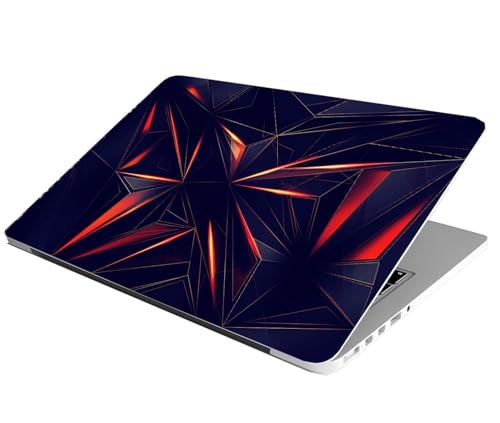 Image of Full Laptop Skin Bubble-Free HD Quality Sticker for Laptops Upto 15.6 inch Compatible with Apple /Dell /HP /Lenovo /Acer /Asus /Sony (Dustproof|Waterproof|Scratchproof|Reusable) - RED Star FL2