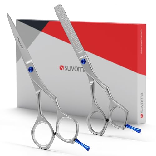 Suvorna Hair Cutting Scissors with Thinning Shears for Hair Cutting