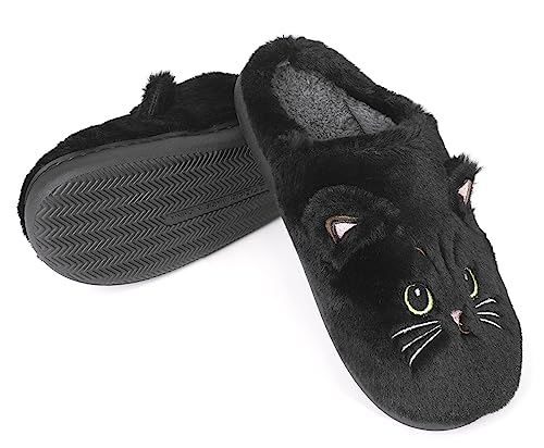 Rungion Cute Cat Sheep House Slippers for Women Men Fluffy Plush Slippers Cozy Soft Memory Foam Indoor Shoes Non-slip Winter2