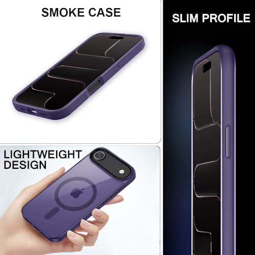 Image of iPhone 17 Air Magsafe Hard Back Case | Matte Design & 360 Protection | Military-Grade Apple iPhone 17 Air Cover | Strong Magnet Back - Purple