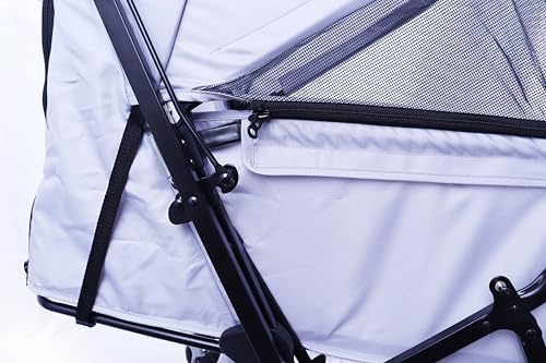 Image of Pet Stroller (4 Wheels for Cats and Dogs) with Reversible Handle for Small and Medium Pets up to 33 lbs.Silver