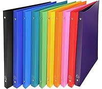 Exacompta 541999E 10er Pack Premium Ringbuch Opak aus blickdichten Kunststoff DIN A4 mit 2-Ring Mechanik perfekt für die Schule und das Büro Ordner Ring-Mappe Aktenmappe farbig sortiert