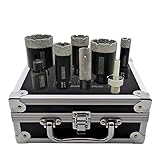 DT-DIATOOL Diamond Core Drill Bits Kit for Porcelain Tile Ceramic Marble Granite Concrete Hole Saw (