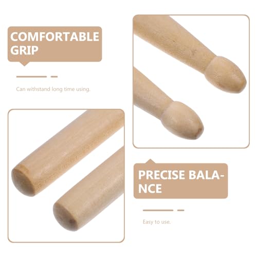 Baquetas de madera de maple 6 pares Toddmomy miniatura 4