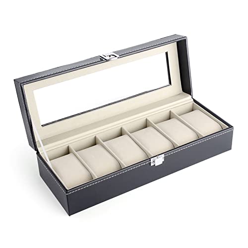 Étui de support de montres YZCIS contre les rayures avec organisateur de rangement en cuir PU