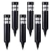 SUNWIND Solar Garden Lights Outdoor LED Bollard Solar Powered Path Lighting for Patio Pathway Backyard Lawn Landscaping (Black-6 Pack)