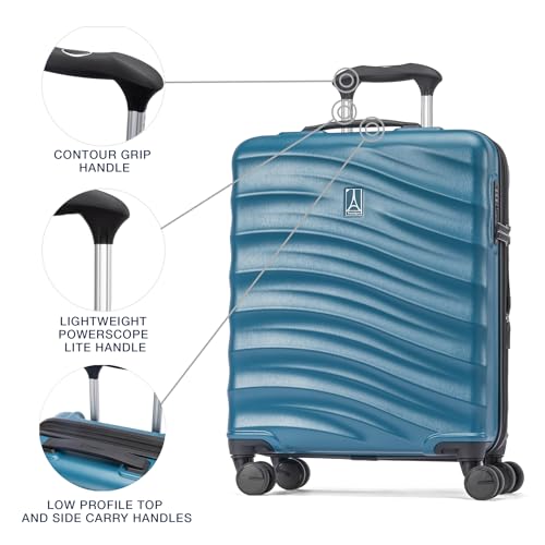 Image of Travelpro Maxlite Air V2 Hardside Expandable Carry on Luggage, 8 Spinner Wheels, Lightweight Hard Shell Suitcase, TSA lock, Teal, International Carry On 18-Inch