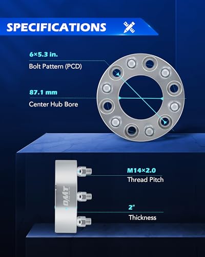 Image of OMT 6x135 Wheel Spacers with 87.1mm Center Hub Bore, Set of 4