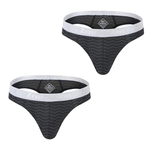 ZONBAILON Athletic Mens Thongs Underwear Sexy Man Thong G String Hot T-Back M L XL 2XL 3XL