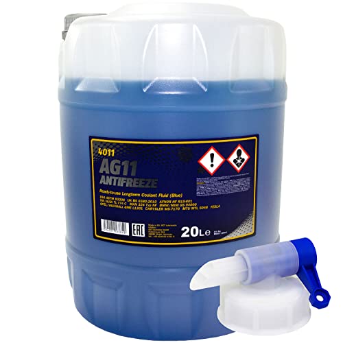 Kühlerfrostschutz MANNOL Longterm Antifreeze 20 Liter Fertiggemisch -40°C blau...