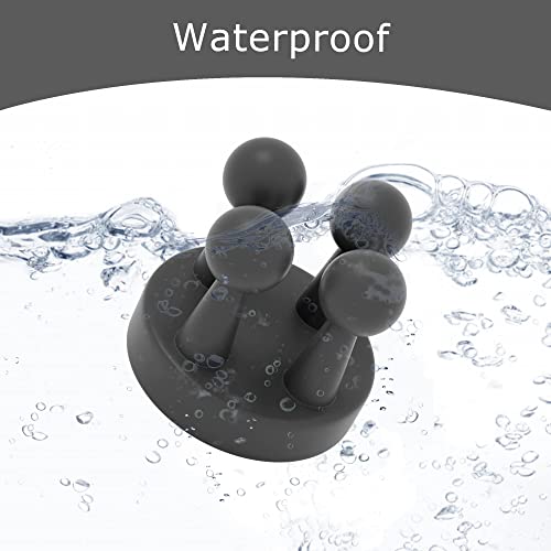 Xoyozo 4 Pcs Silicone Toothbrush Holder Multi-Function Hook Waterproof Self Adhesive Single Toothbrush Hook Plug Holder For Wall For Hanging Bathroom Kitchen Living Room Office (Black) #TOP5