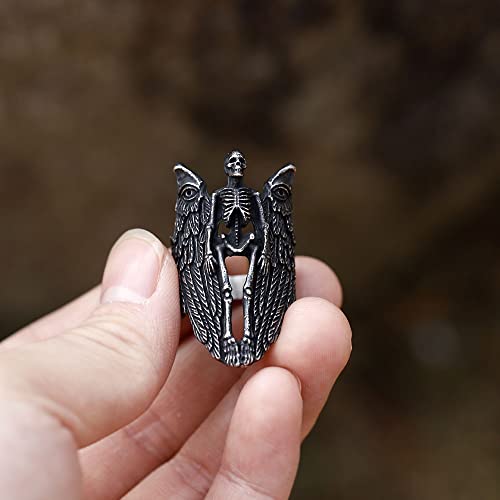 Image of 2023 Skull Ring Cool Evil Death Punk Rock Stainless Steel Rings Aly Style Jewelry