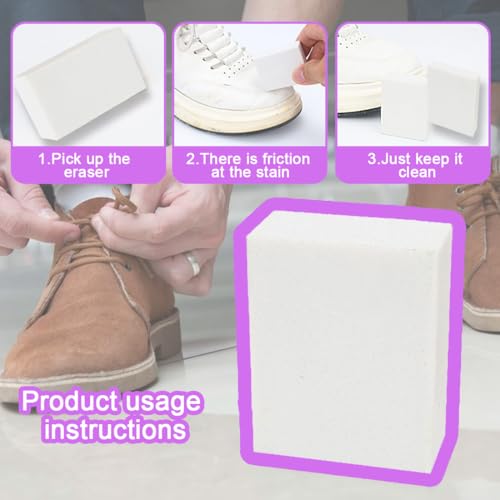 SGERUFZ 2 Goma de Borrar de Nubuck y Ante de Alta Calidad, Limpiador de Ante, Eliminador de Manchas, Renovador de Ante, Limpiador de Cuero (Ideal para Zapatos, Bolsos y Tapicerías) - imagen 3