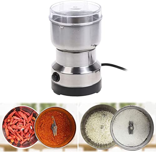 Image of Coffee Beans Electric Grinder and Coffee Maker Household Mixer Seasonings Spices Mill Powder Machine Stainless Steel (Standard)