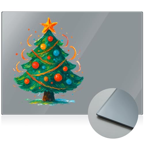 Nuanchu 1 Pcs 9 x 12 Inches Neutral Grey Tempered Glass Palette for Oil Painting Keeps Wet Paint...