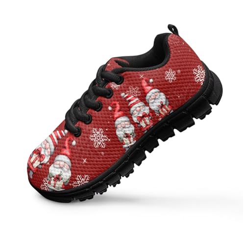 Kids Christmas Sneakers for Boys Girls Sports Running Shoes Lightweight Breathable Mesh Tennis Shoes Non Slip Casual Athletic Shoes